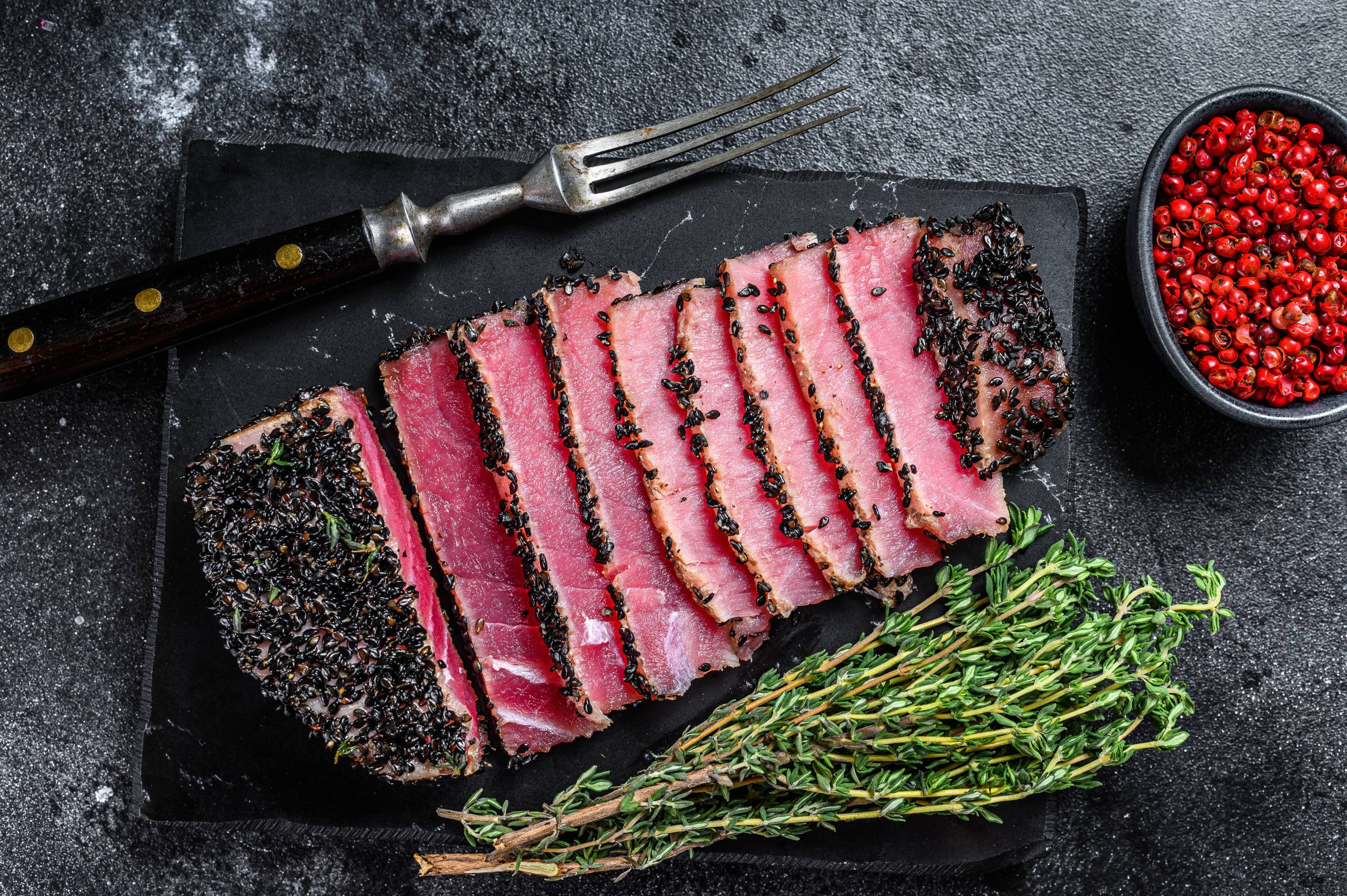 Seared Tuna with Teriyaki Sauce